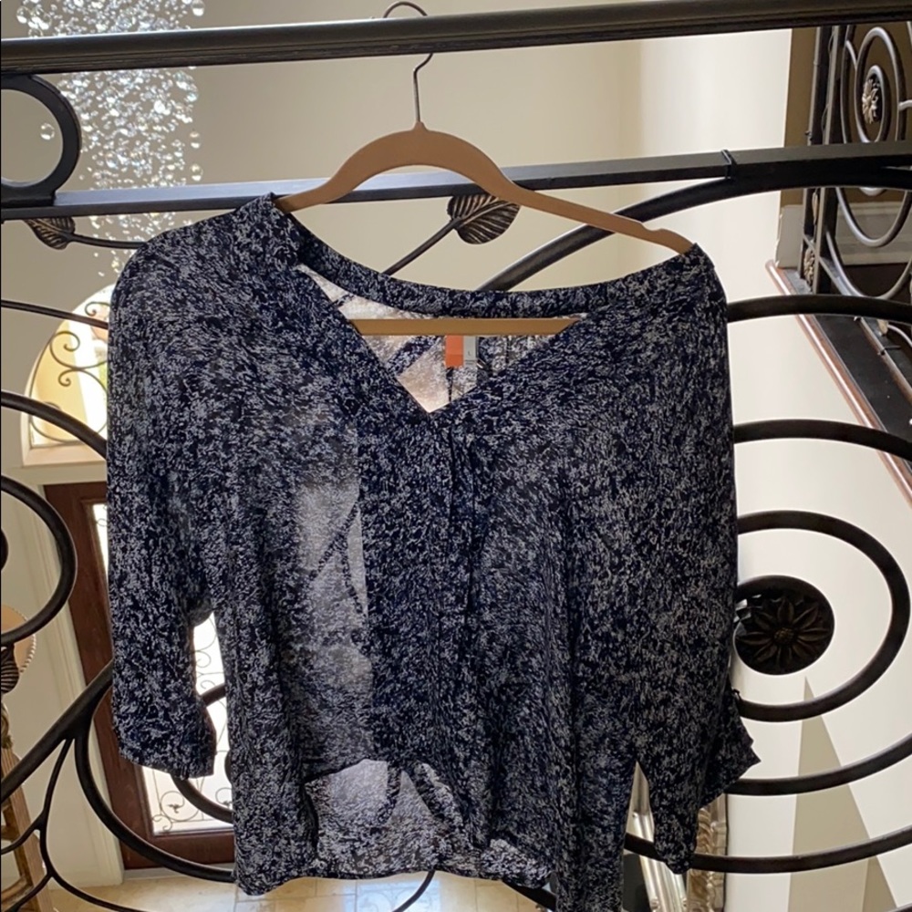 Sheer long sleeve shirt